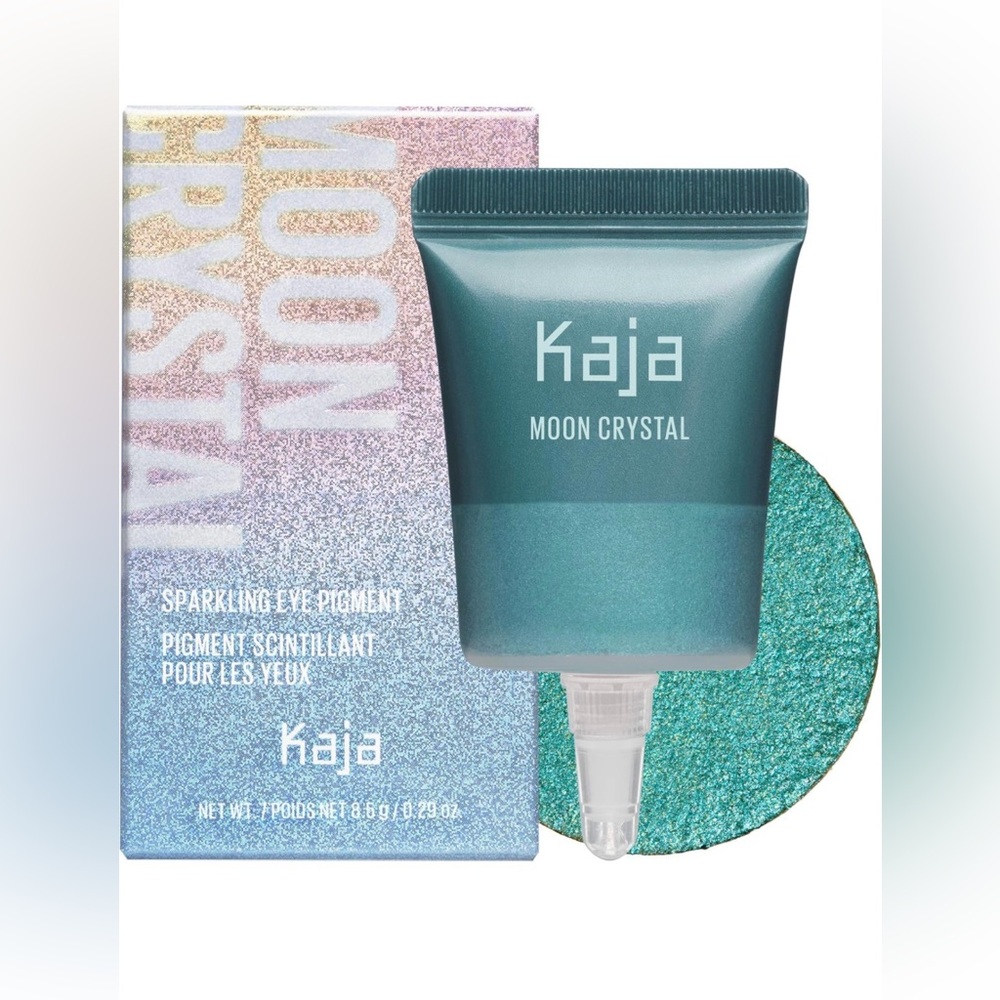 Kaja Eyeshadow - Moon Crystal | Sparkling Eye Pigment, Shimmering Teal Finish